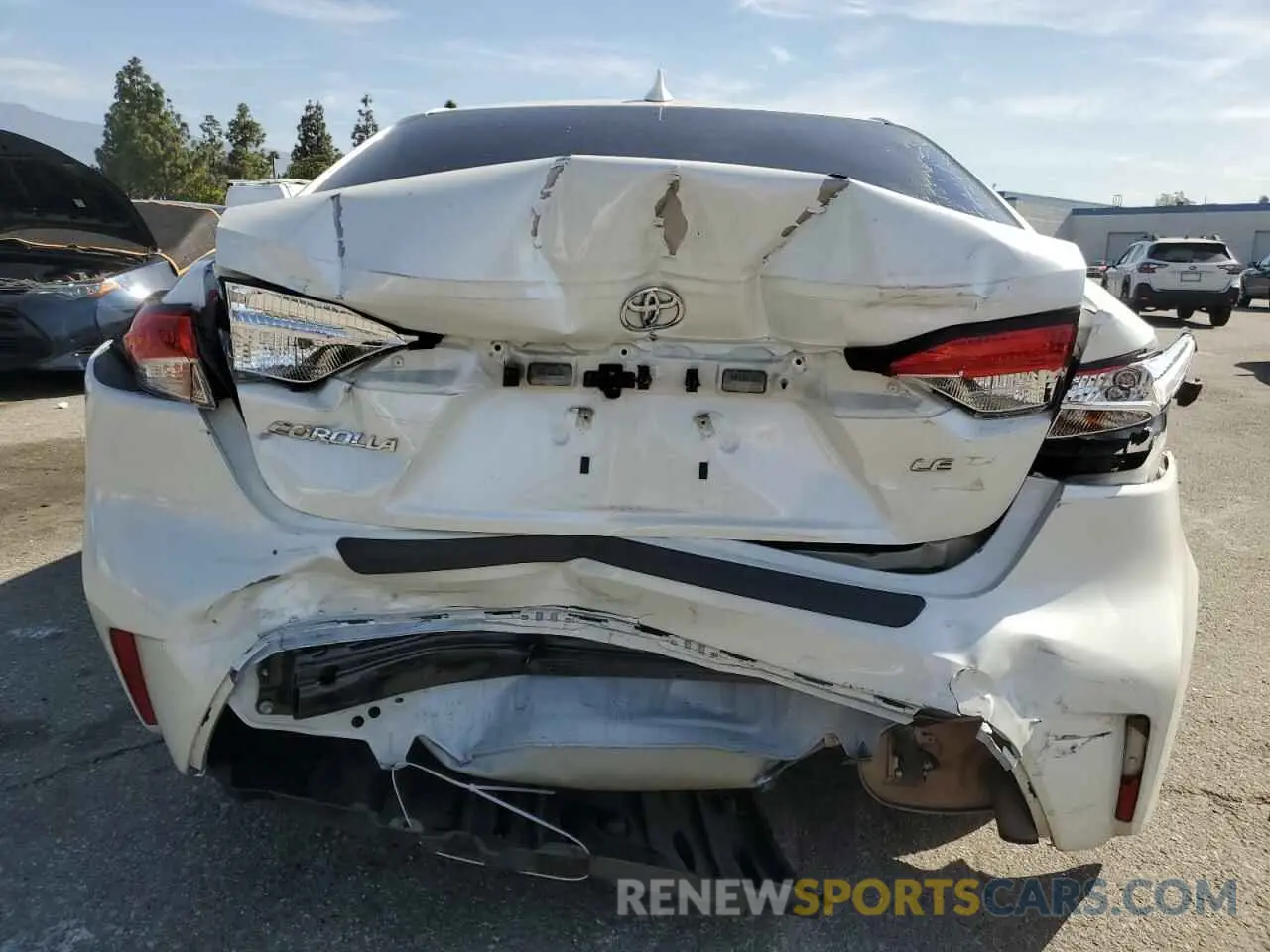 6 fotografías del automóvil dañado JTDEPRAE0LJ097327 TOYOTA COROLLA 2020
