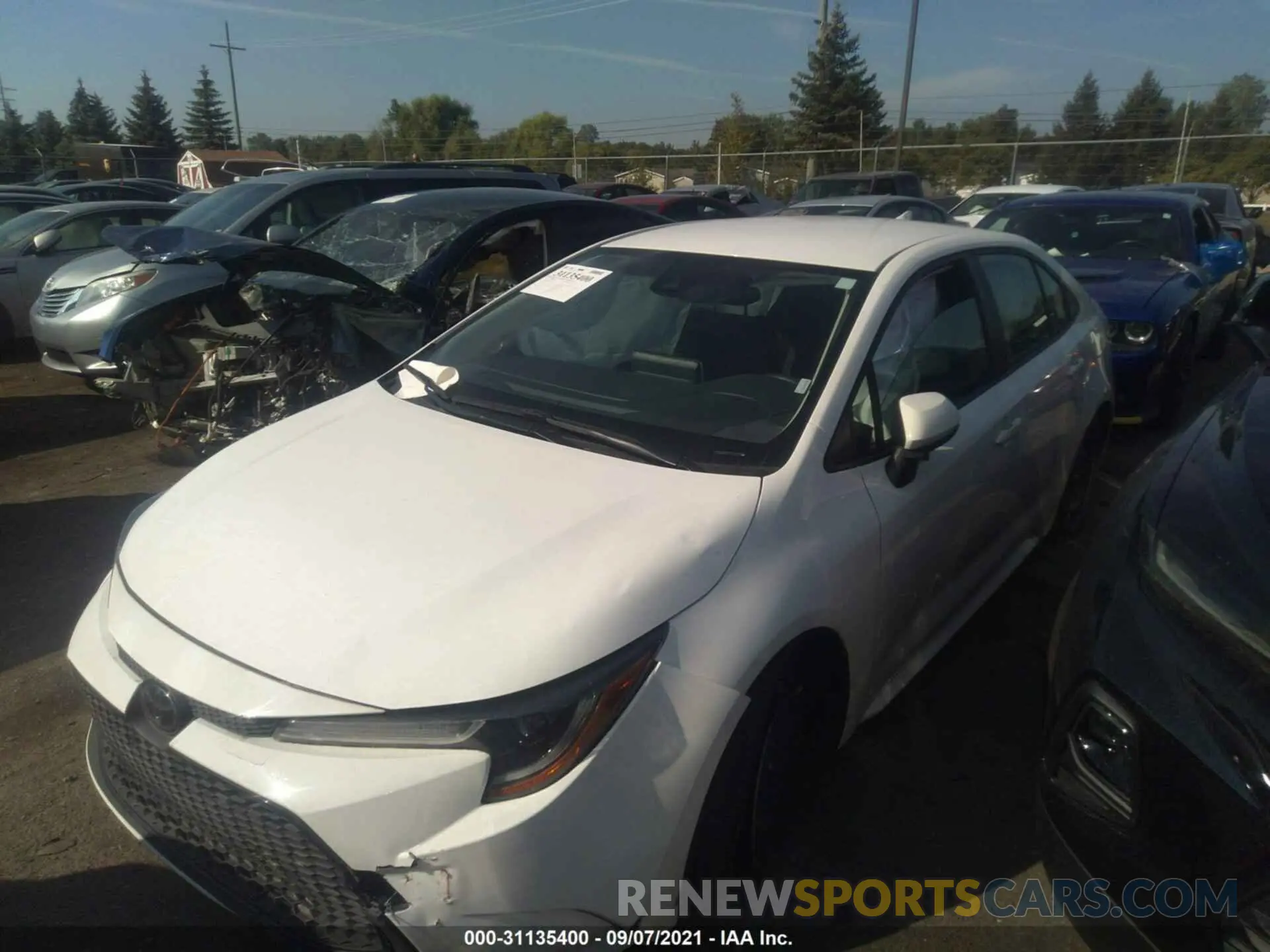 2 fotografías del automóvil dañado JTDEPRAE0LJ100811 TOYOTA COROLLA 2020