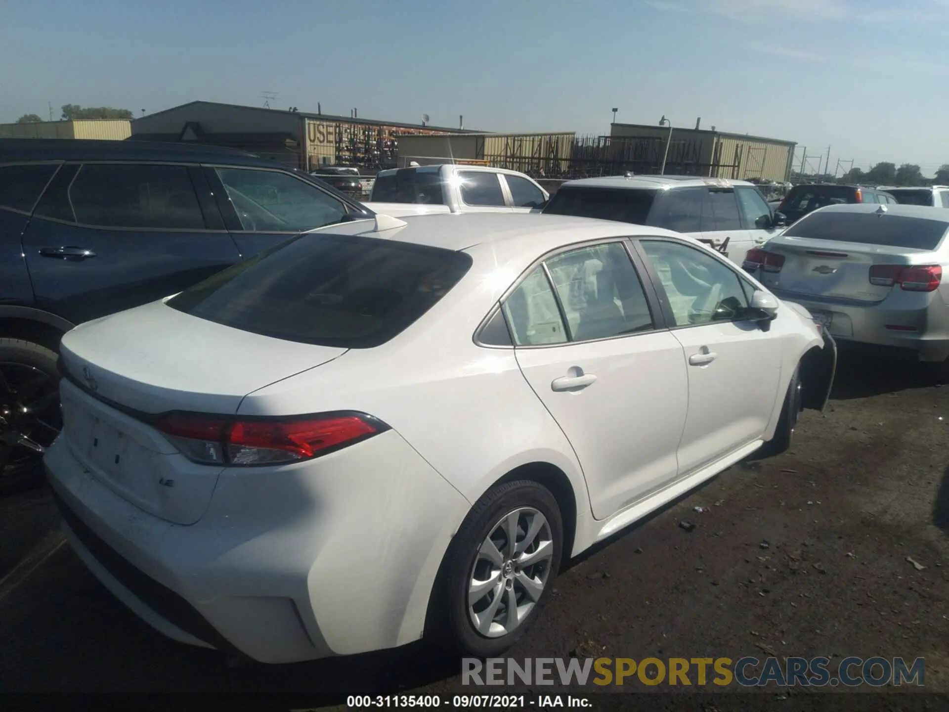 4 fotografías del automóvil dañado JTDEPRAE0LJ100811 TOYOTA COROLLA 2020