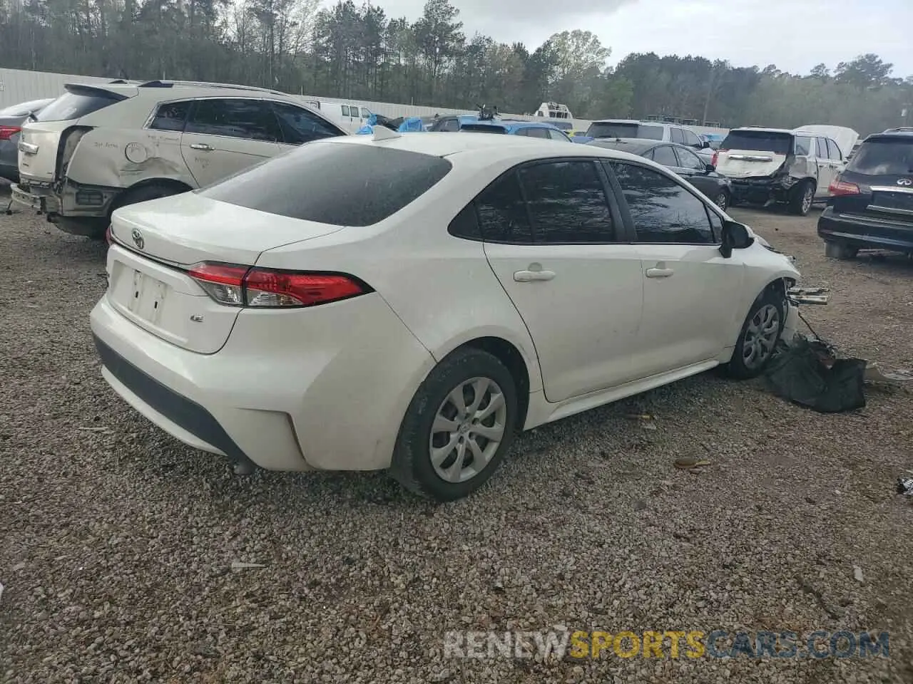 3 fotografías del automóvil dañado JTDEPRAE0LJ103062 TOYOTA COROLLA 2020