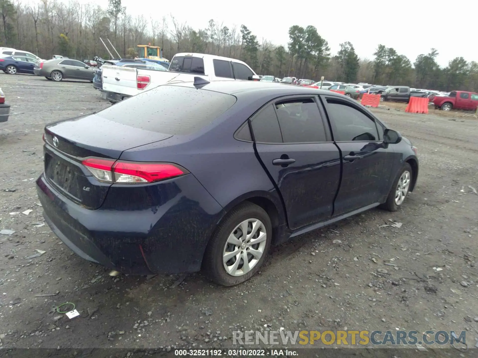 4 fotografías del automóvil dañado JTDEPRAE0LJ109668 TOYOTA COROLLA 2020