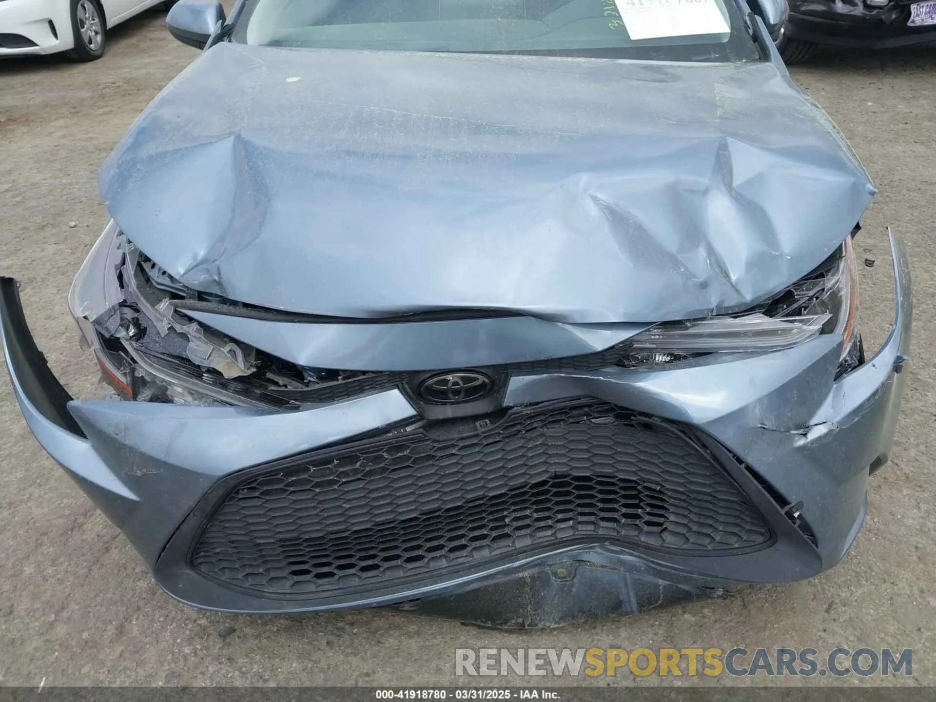 6 fotografías del automóvil dañado JTDEPRAE0LJ116796 TOYOTA COROLLA 2020