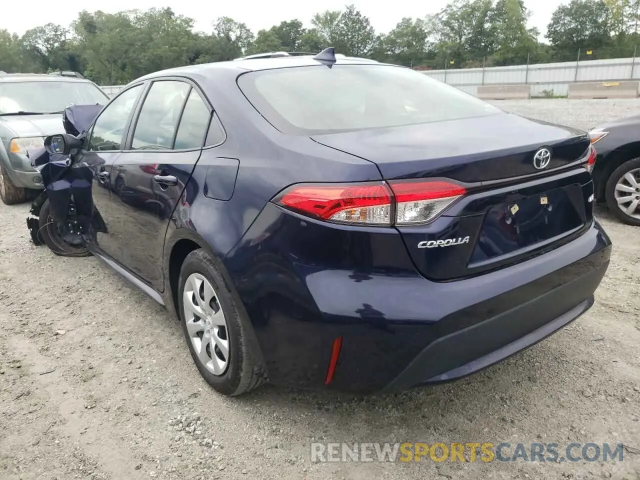3 fotografías del automóvil dañado JTDEPRAE1LJ016805 TOYOTA COROLLA 2020