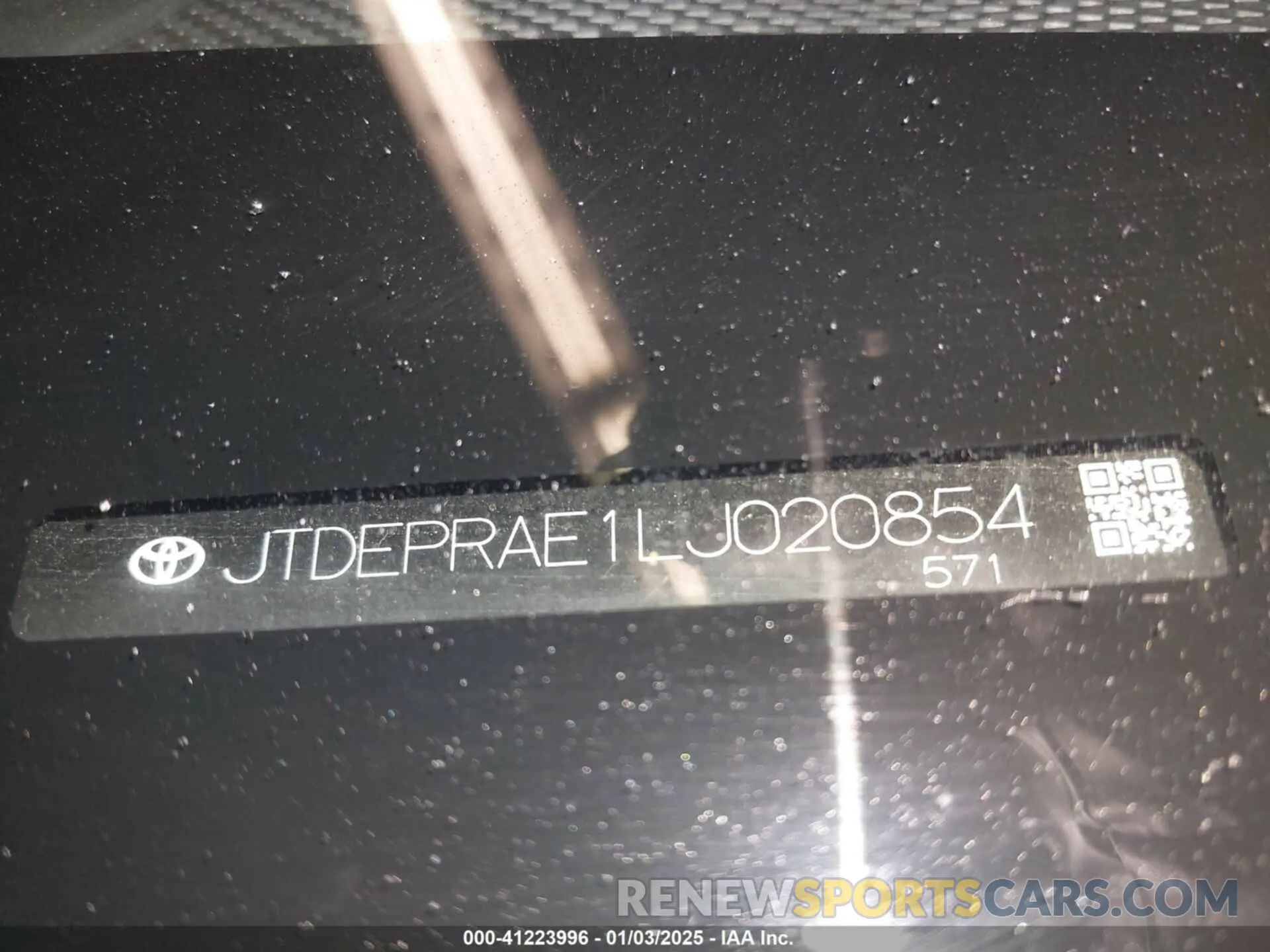 9 fotografías del automóvil dañado JTDEPRAE1LJ020854 TOYOTA COROLLA 2020