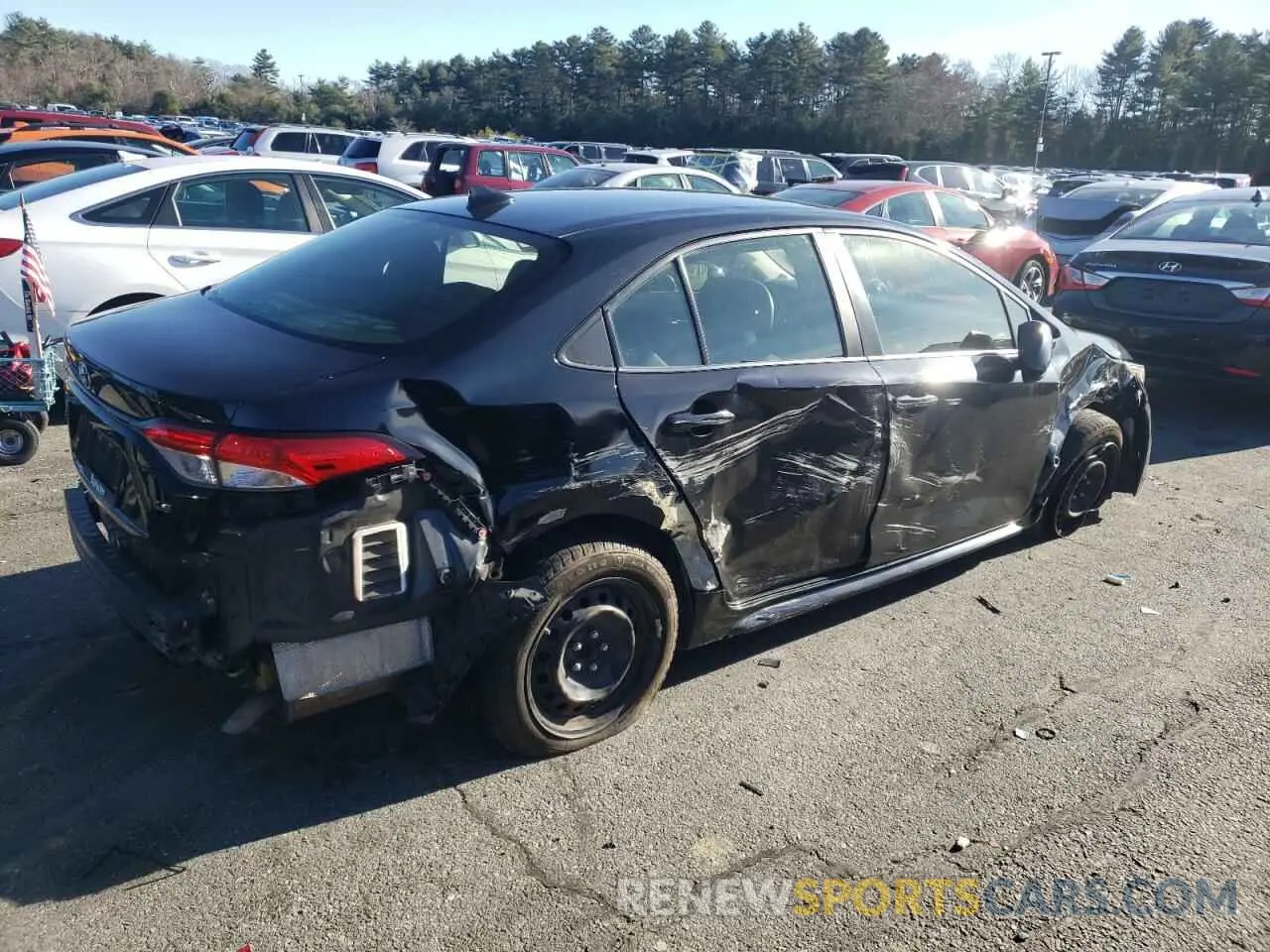 3 fotografías del automóvil dañado JTDEPRAE1LJ022958 TOYOTA COROLLA 2020