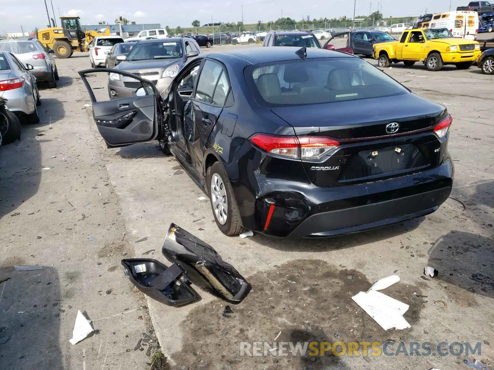 3 fotografías del automóvil dañado JTDEPRAE1LJ037895 TOYOTA COROLLA 2020
