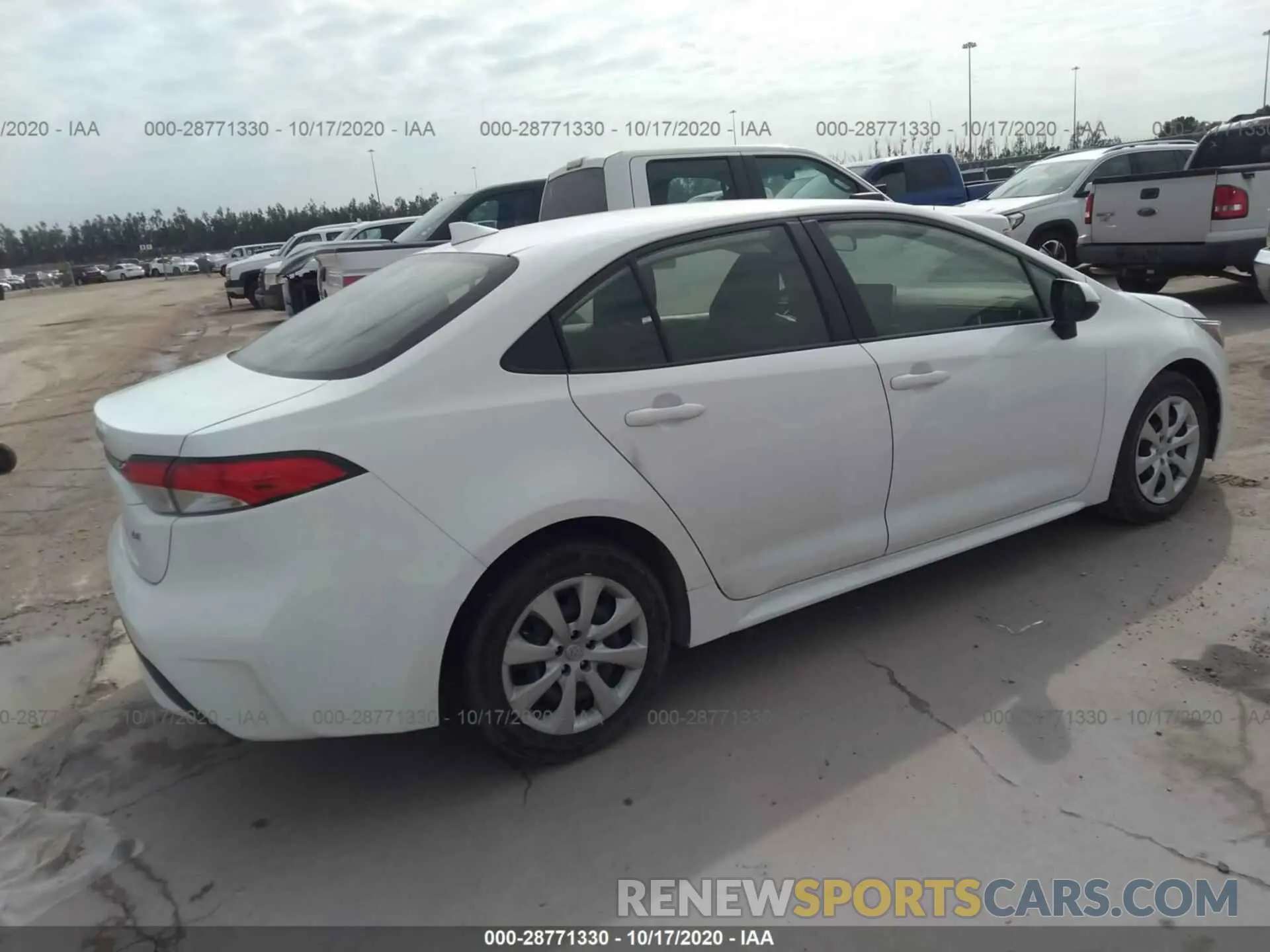 4 fotografías del automóvil dañado JTDEPRAE1LJ038612 TOYOTA COROLLA 2020