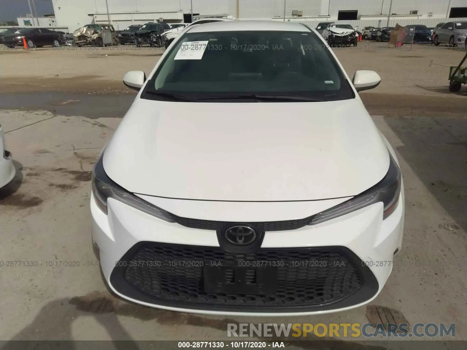 6 fotografías del automóvil dañado JTDEPRAE1LJ038612 TOYOTA COROLLA 2020