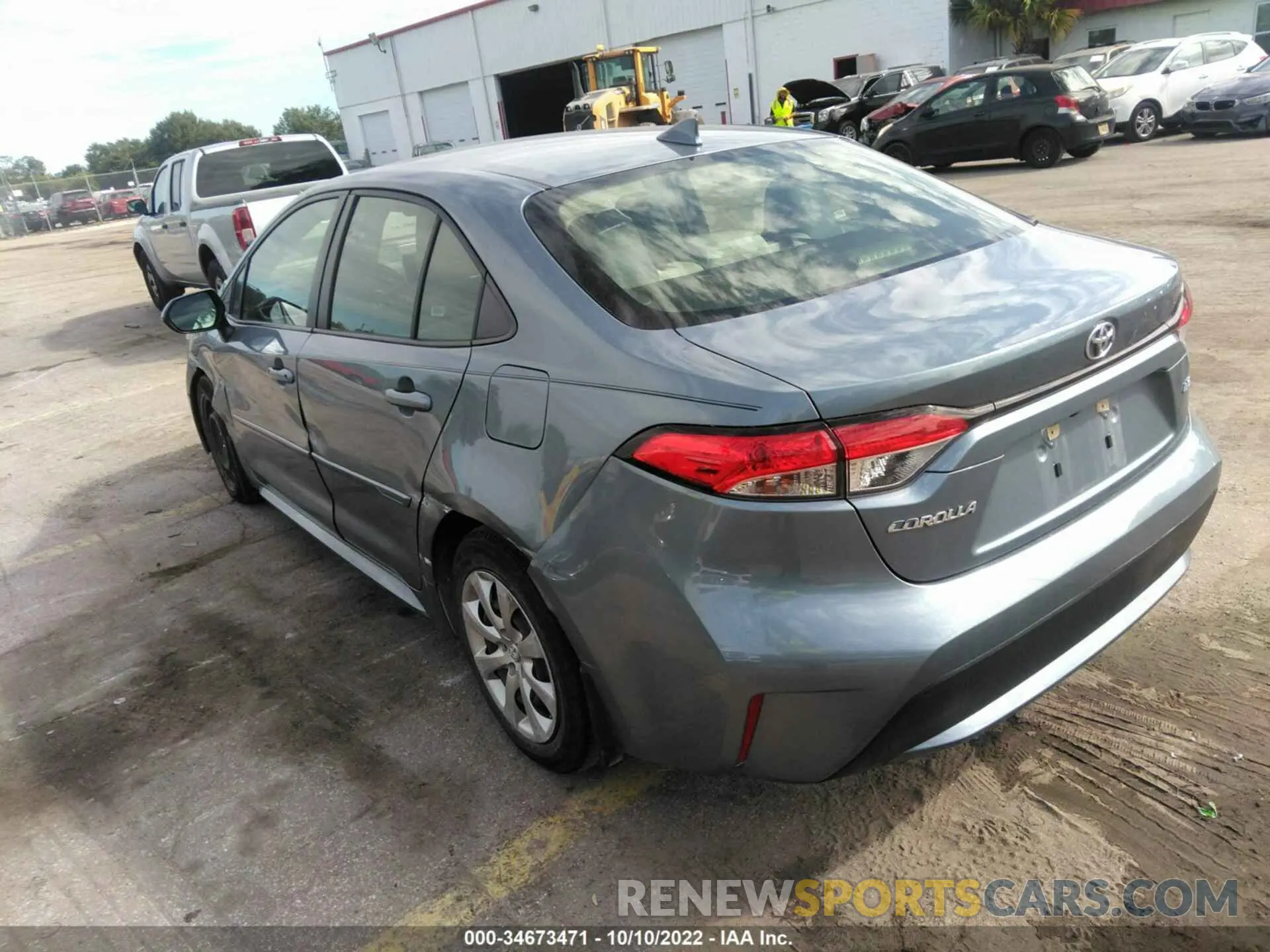 3 fotografías del automóvil dañado JTDEPRAE1LJ049996 TOYOTA COROLLA 2020