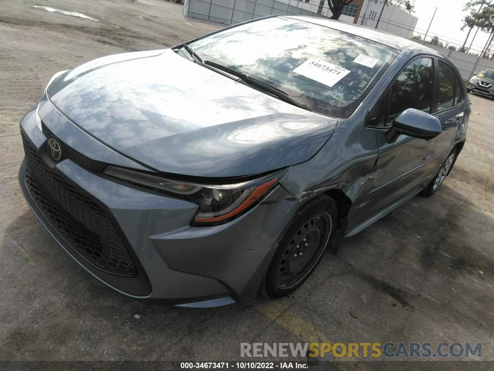 6 fotografías del automóvil dañado JTDEPRAE1LJ049996 TOYOTA COROLLA 2020