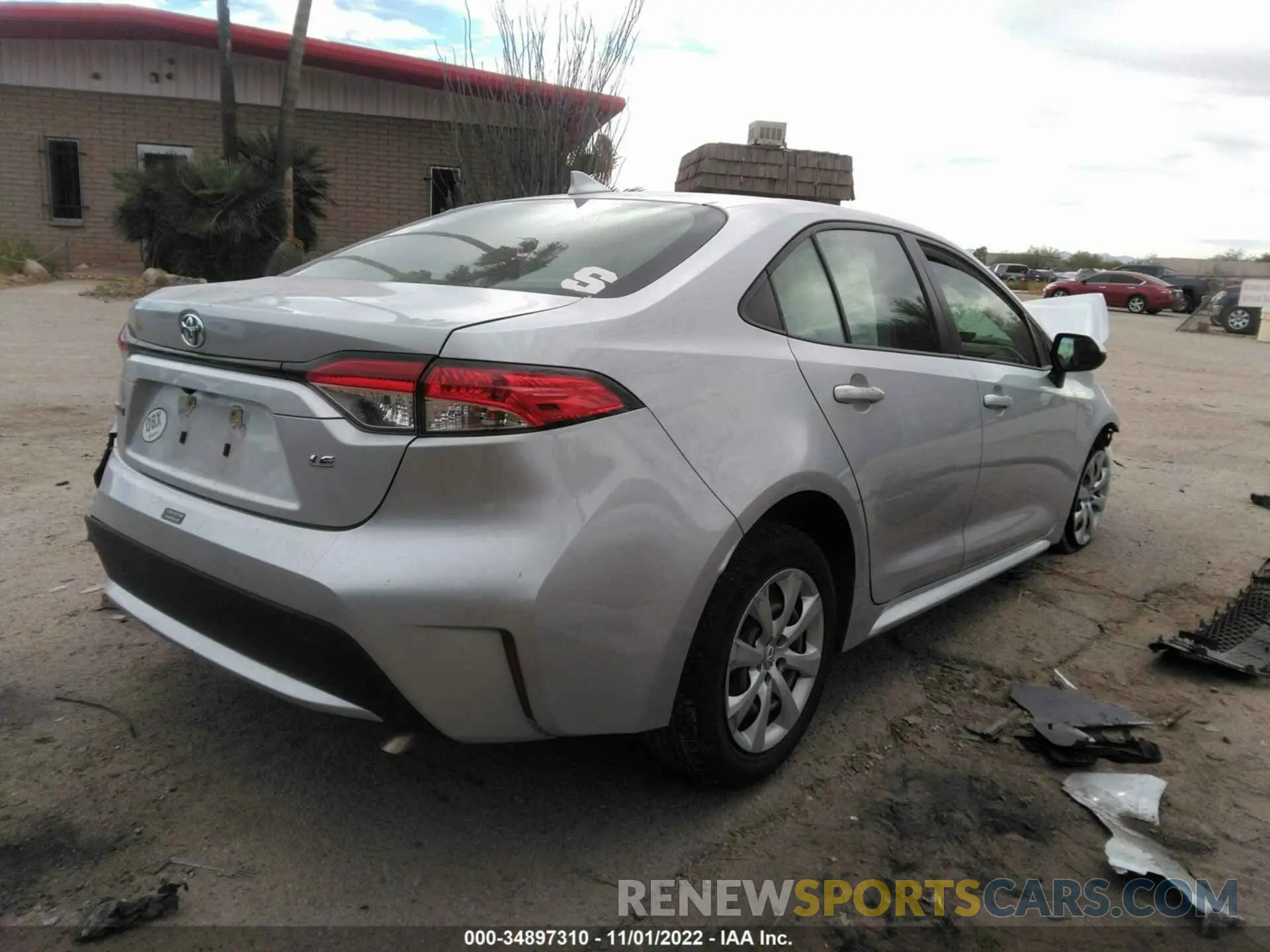 4 fotografías del automóvil dañado JTDEPRAE1LJ061985 TOYOTA COROLLA 2020