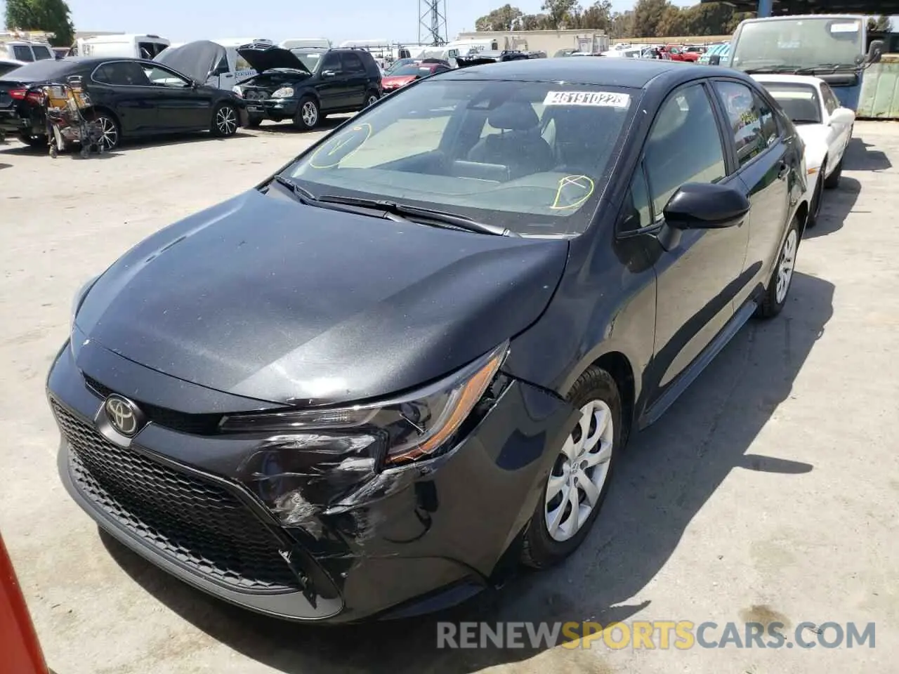 2 fotografías del automóvil dañado JTDEPRAE1LJ089544 TOYOTA COROLLA 2020