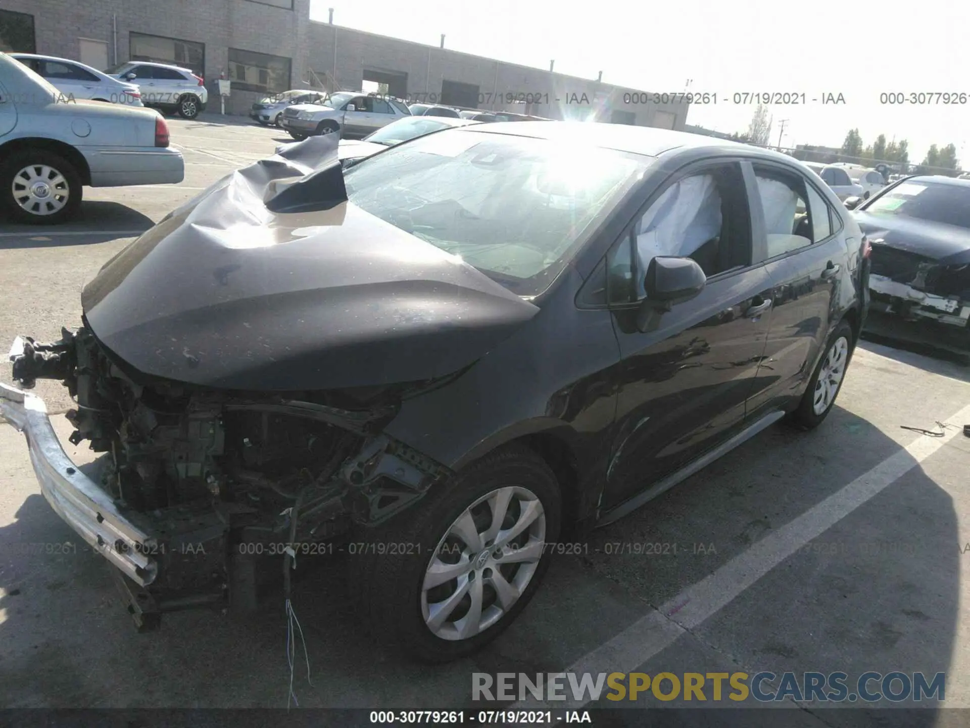2 fotografías del automóvil dañado JTDEPRAE1LJ091455 TOYOTA COROLLA 2020