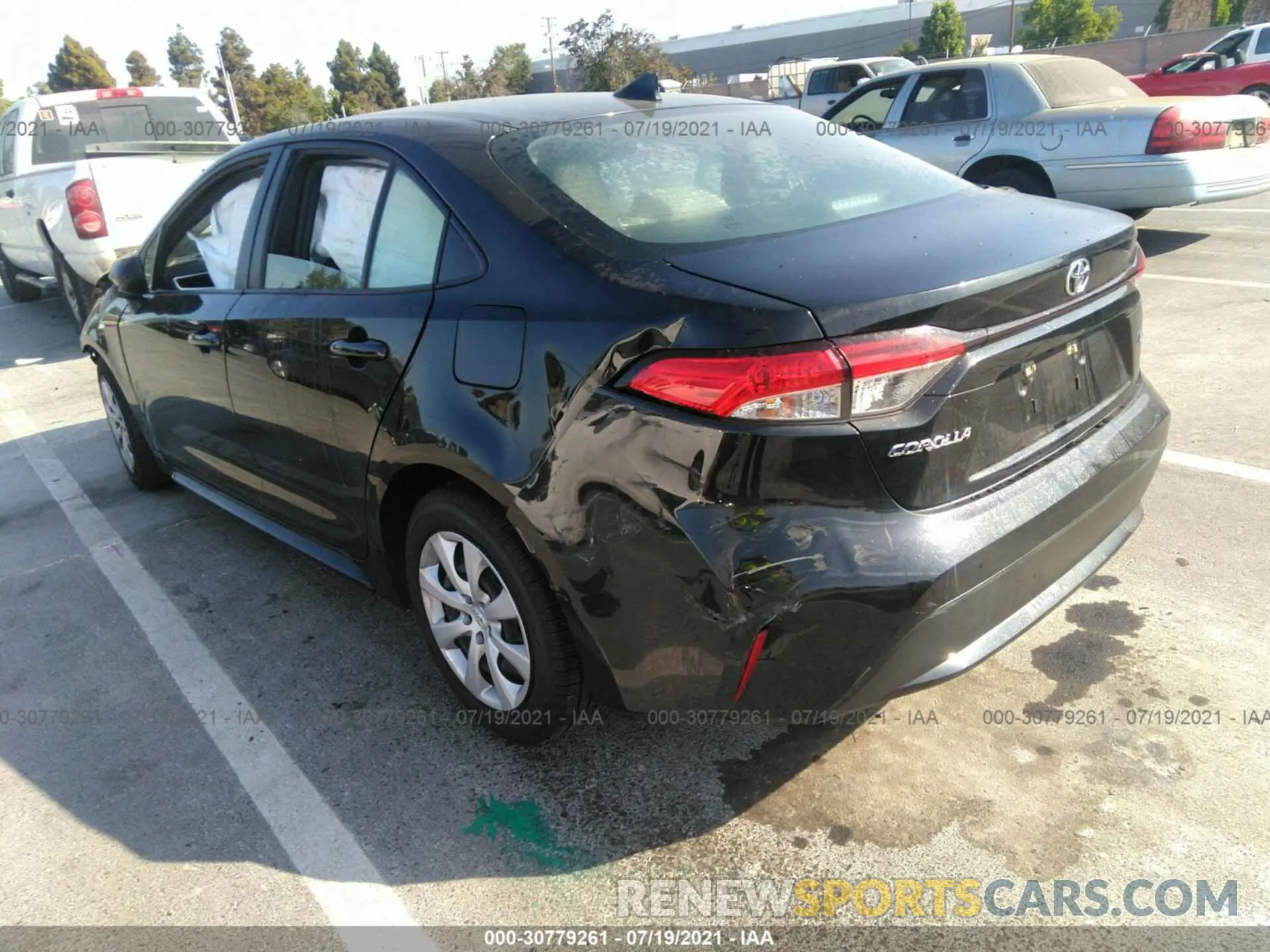 3 fotografías del automóvil dañado JTDEPRAE1LJ091455 TOYOTA COROLLA 2020