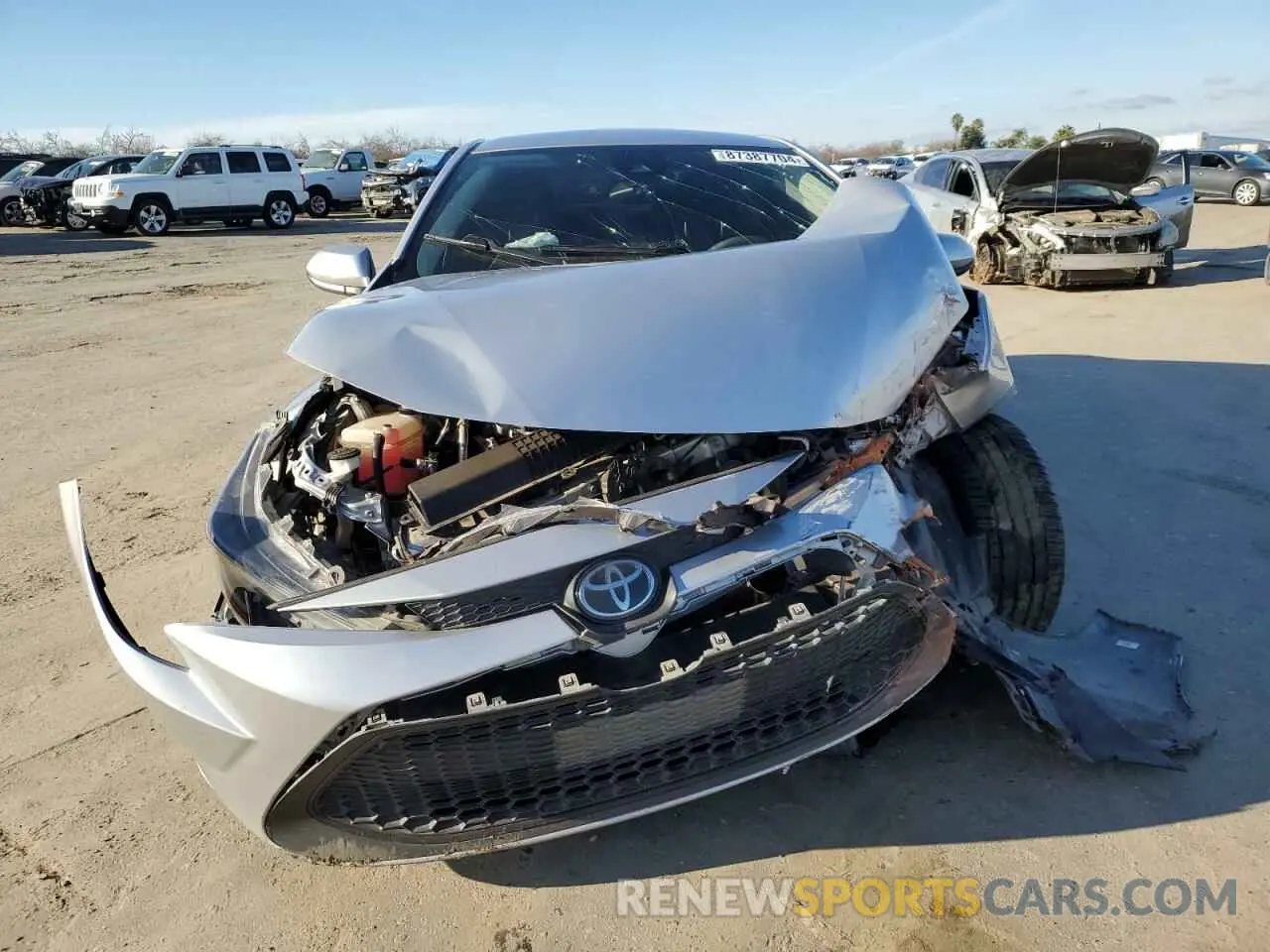5 fotografías del automóvil dañado JTDEPRAE1LJ093478 TOYOTA COROLLA 2020