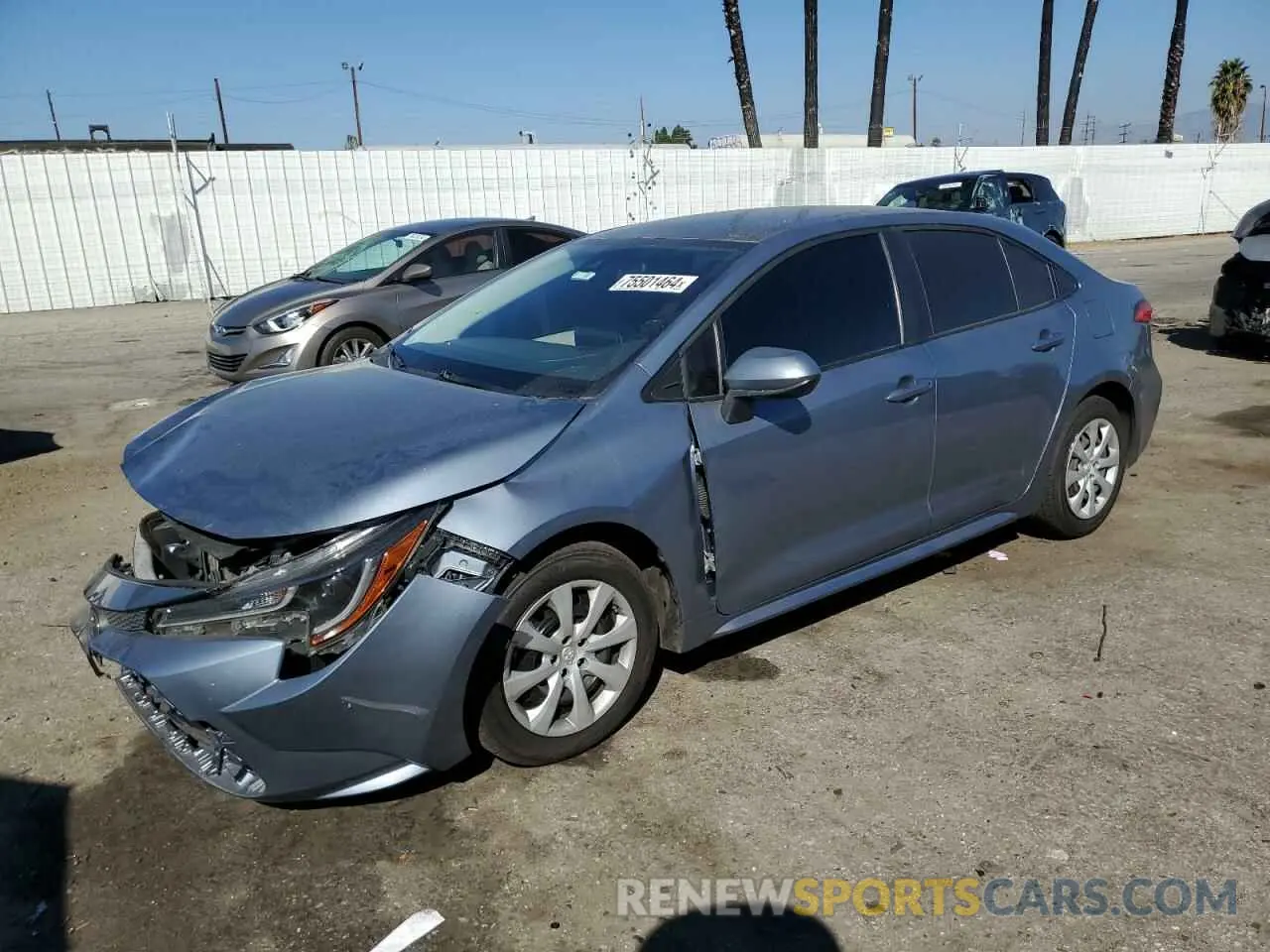 1 fotografías del automóvil dañado JTDEPRAE1LJ109131 TOYOTA COROLLA 2020