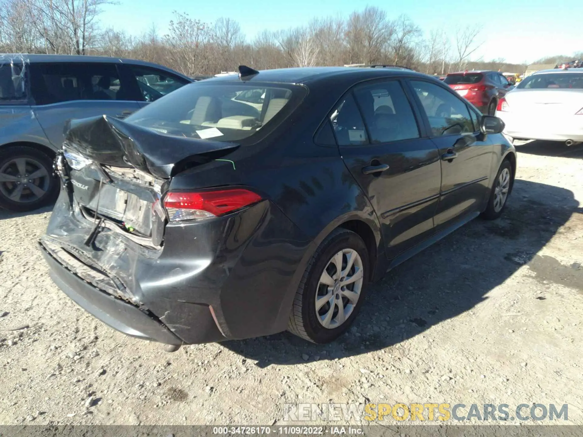 4 fotografías del automóvil dañado JTDEPRAE1LJ109985 TOYOTA COROLLA 2020
