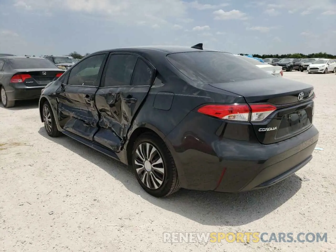 3 fotografías del automóvil dañado JTDEPRAE1LJ111736 TOYOTA COROLLA 2020