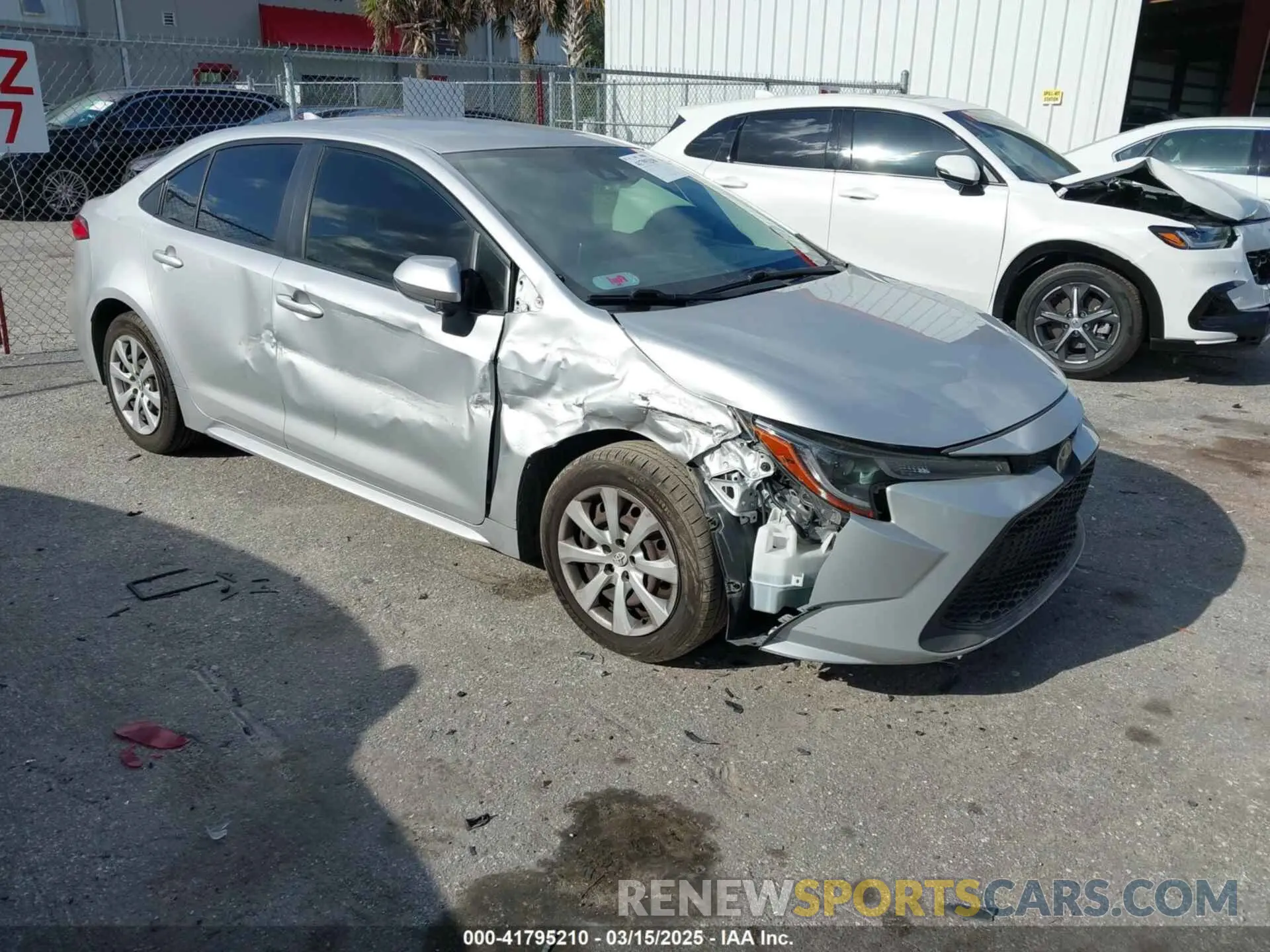 1 fotografías del automóvil dañado JTDEPRAE1LJ112725 TOYOTA COROLLA 2020