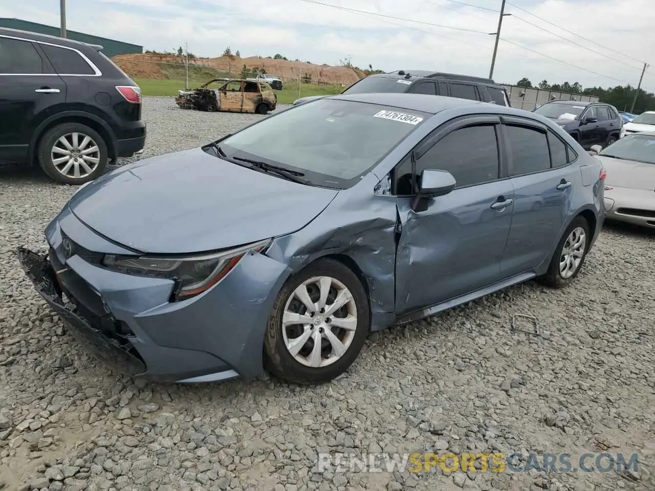 1 fotografías del automóvil dañado JTDEPRAE2LJ001617 TOYOTA COROLLA 2020