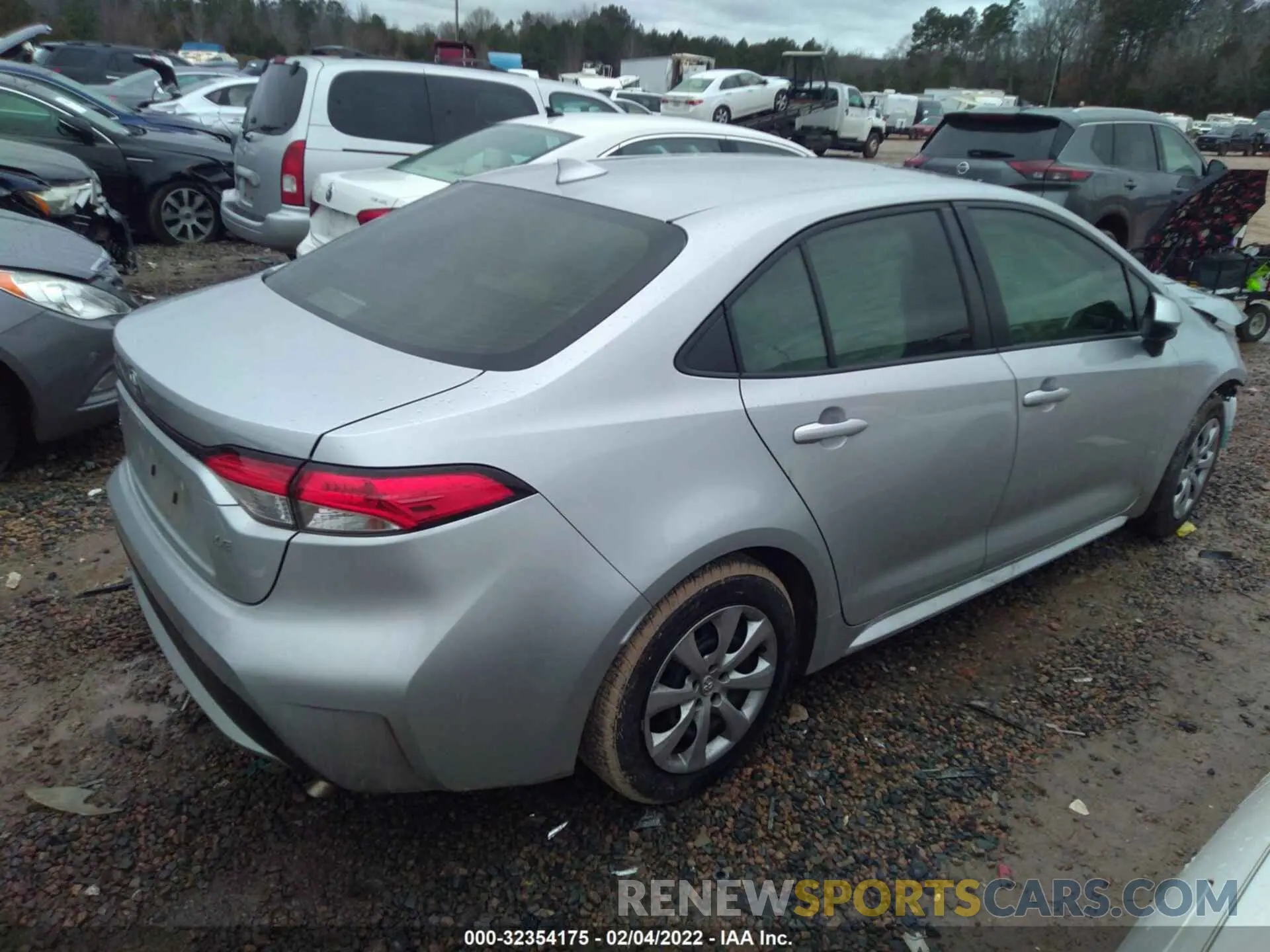 4 fotografías del automóvil dañado JTDEPRAE2LJ013301 TOYOTA COROLLA 2020