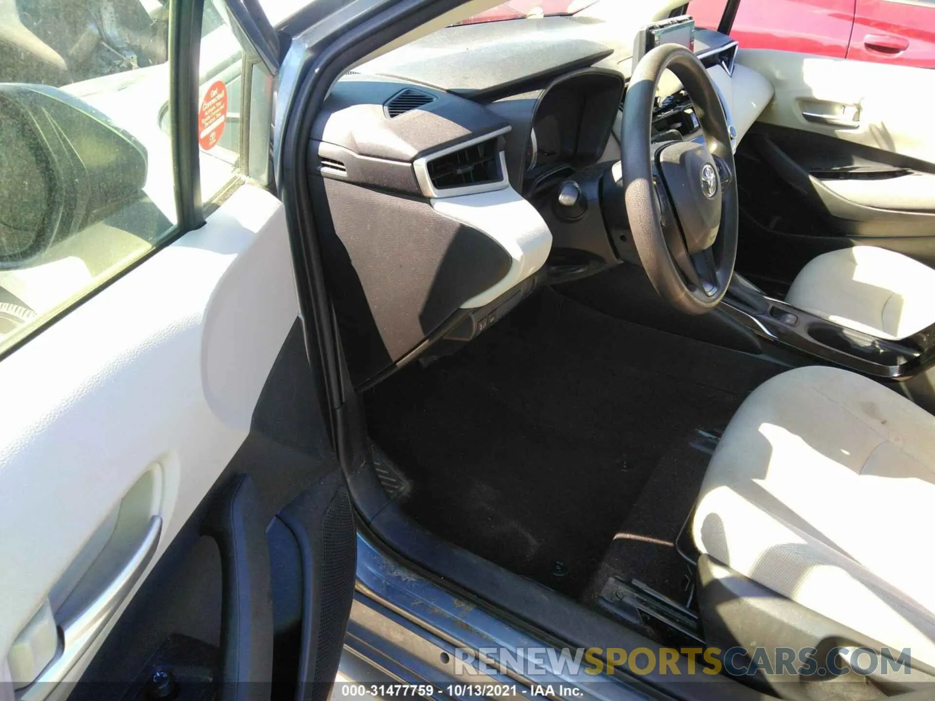 5 fotografías del automóvil dañado JTDEPRAE2LJ022922 TOYOTA COROLLA 2020
