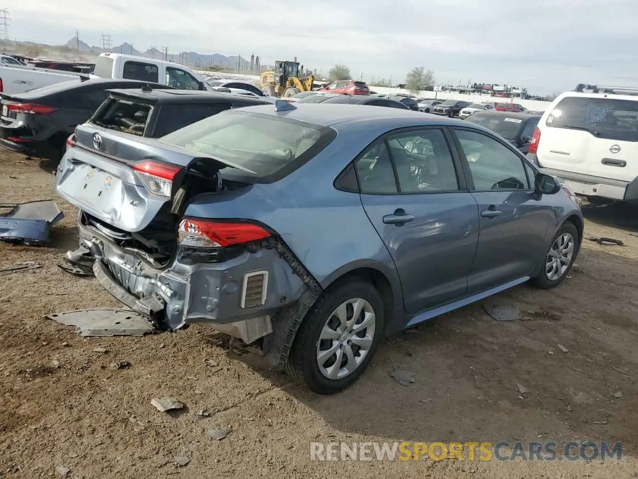 3 fotografías del automóvil dañado JTDEPRAE2LJ027182 TOYOTA COROLLA 2020