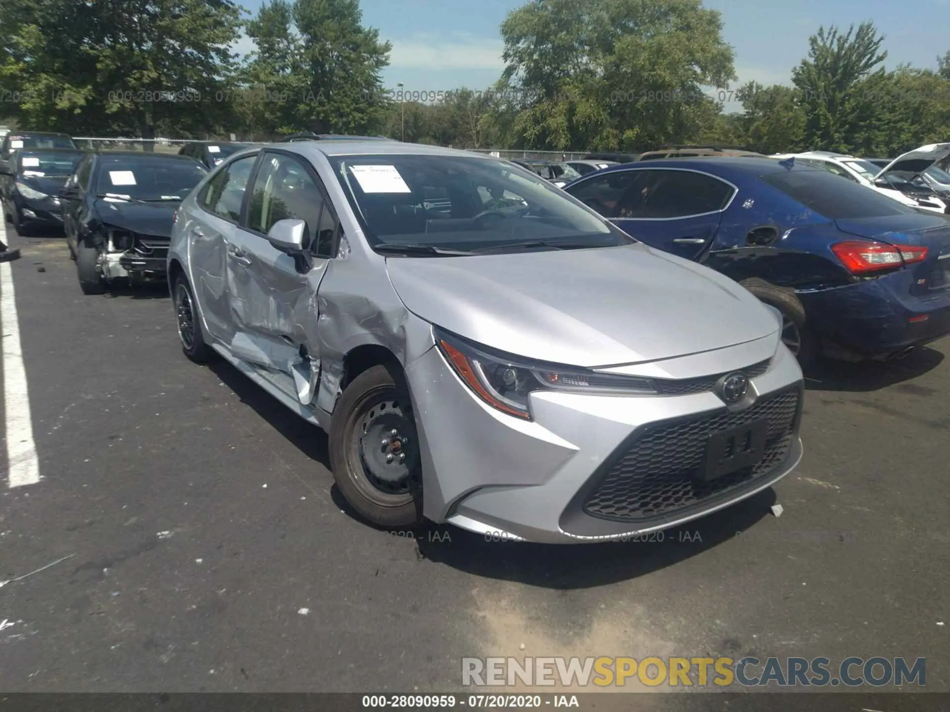 1 fotografías del automóvil dañado JTDEPRAE2LJ029434 TOYOTA COROLLA 2020
