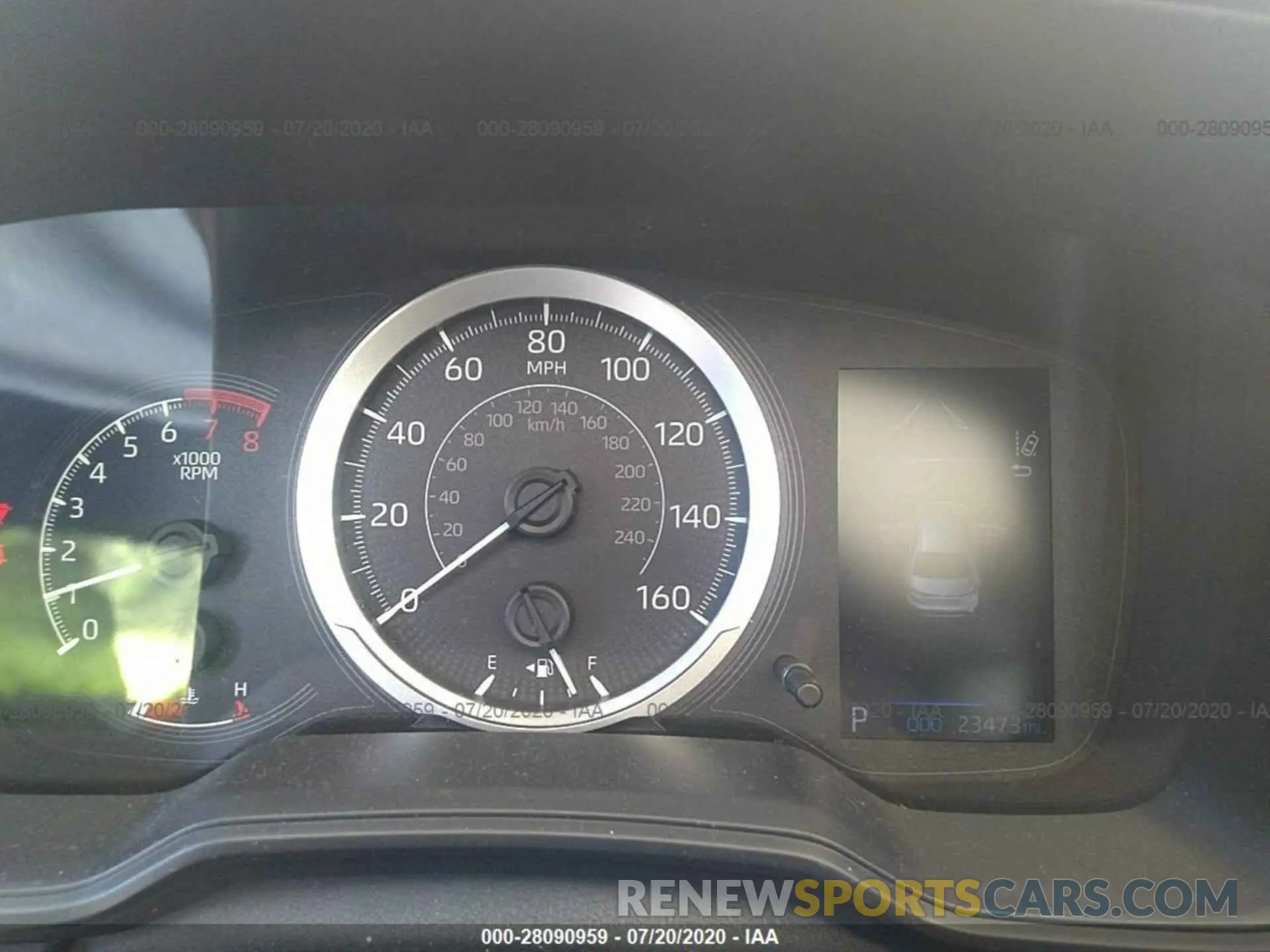 7 fotografías del automóvil dañado JTDEPRAE2LJ029434 TOYOTA COROLLA 2020