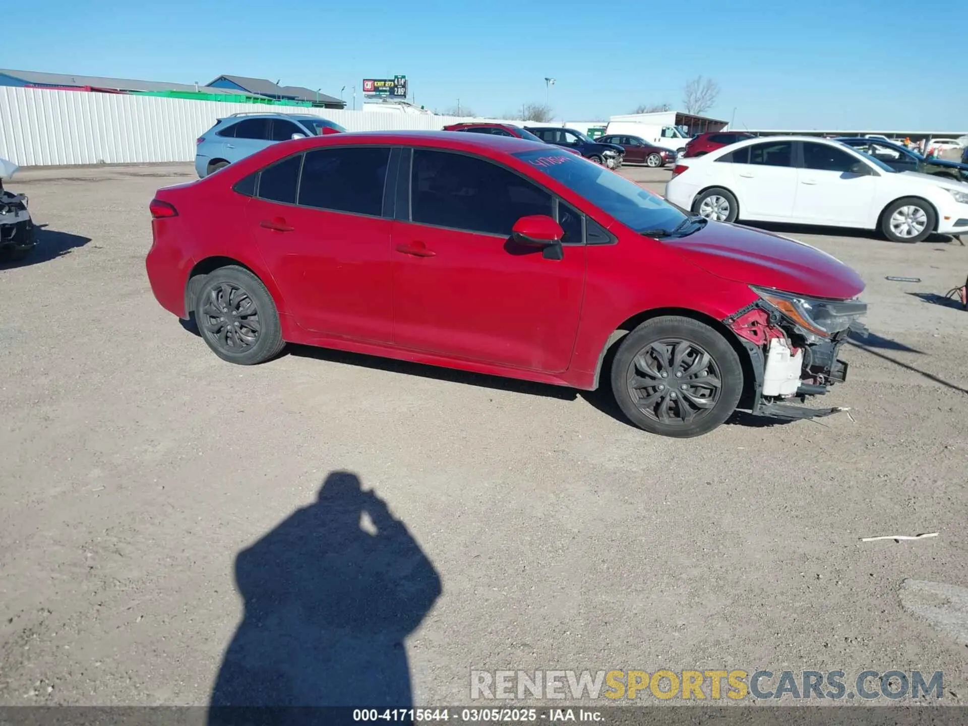 1 fotografías del automóvil dañado JTDEPRAE2LJ031023 TOYOTA COROLLA 2020