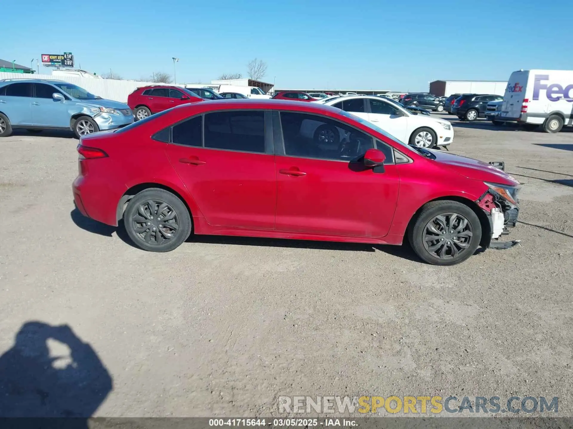 14 fotografías del automóvil dañado JTDEPRAE2LJ031023 TOYOTA COROLLA 2020