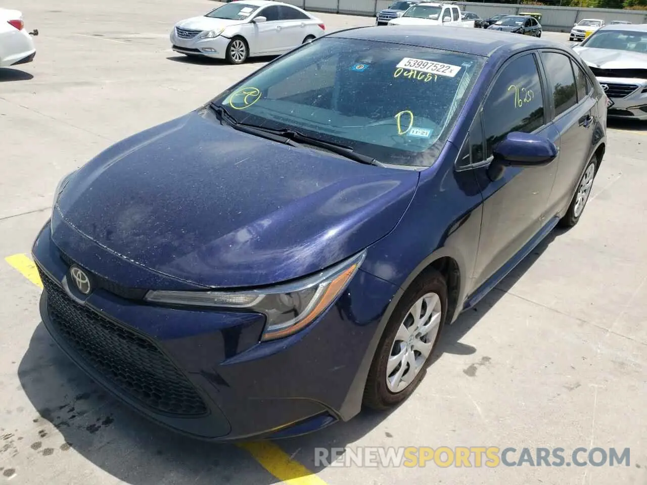 2 fotografías del automóvil dañado JTDEPRAE2LJ041681 TOYOTA COROLLA 2020