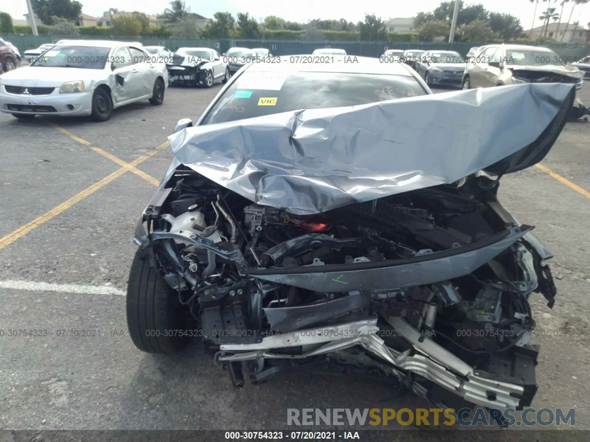 6 fotografías del automóvil dañado JTDEPRAE2LJ041857 TOYOTA COROLLA 2020