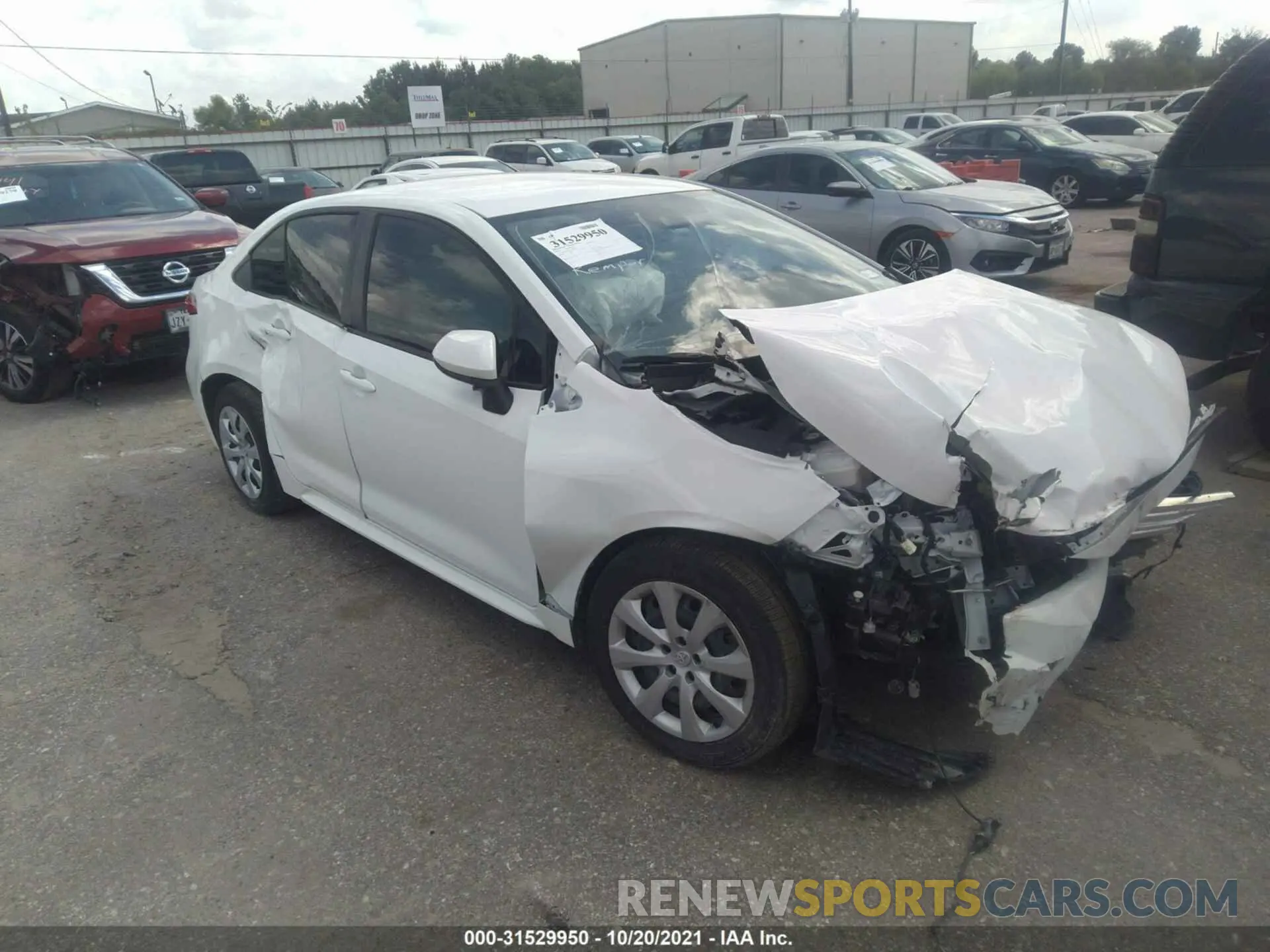 1 fotografías del automóvil dañado JTDEPRAE2LJ043611 TOYOTA COROLLA 2020