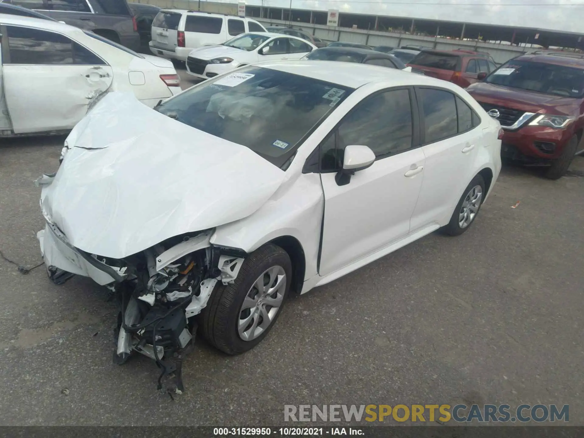 2 fotografías del automóvil dañado JTDEPRAE2LJ043611 TOYOTA COROLLA 2020
