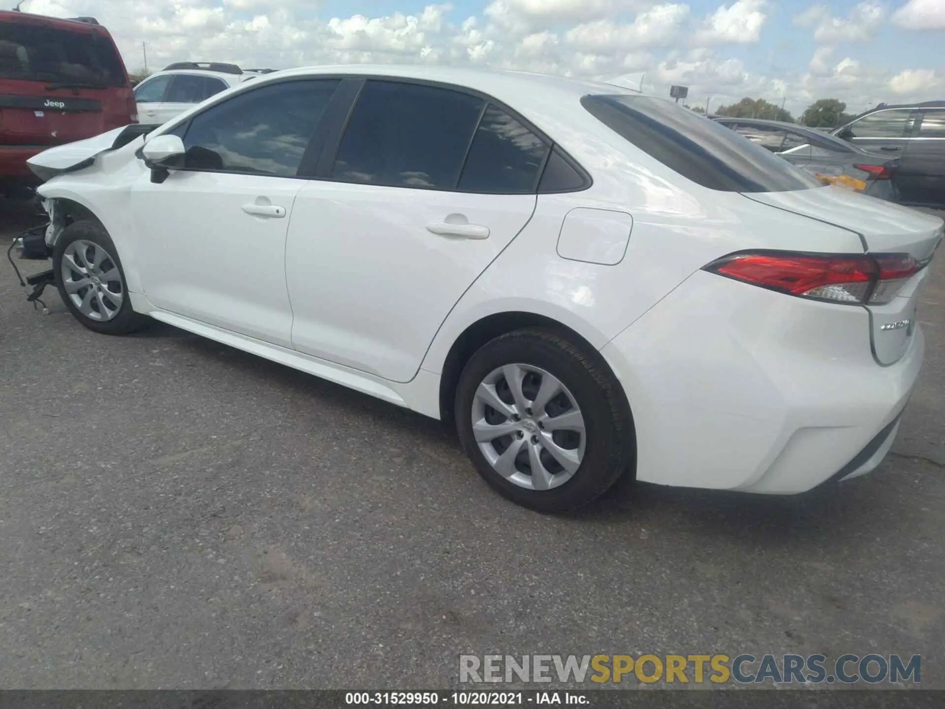 3 fotografías del automóvil dañado JTDEPRAE2LJ043611 TOYOTA COROLLA 2020