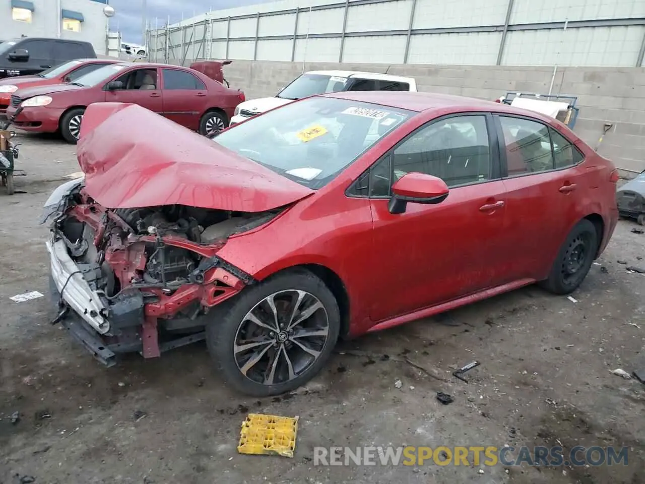 1 fotografías del automóvil dañado JTDEPRAE2LJ073109 TOYOTA COROLLA 2020