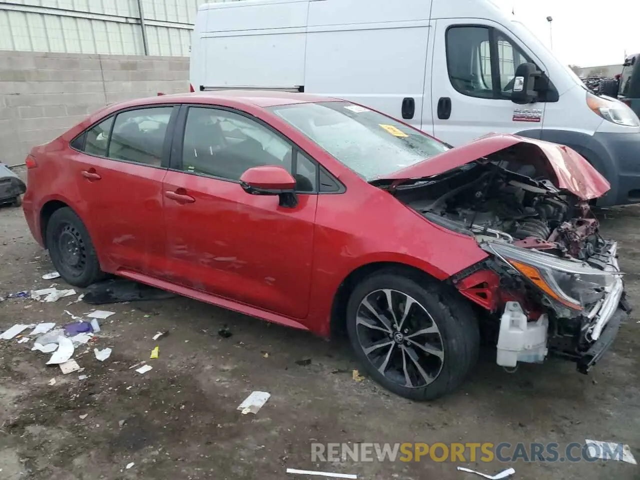 4 fotografías del automóvil dañado JTDEPRAE2LJ073109 TOYOTA COROLLA 2020