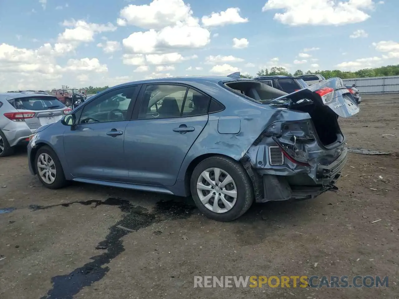 2 fotografías del automóvil dañado JTDEPRAE2LJ089567 TOYOTA COROLLA 2020