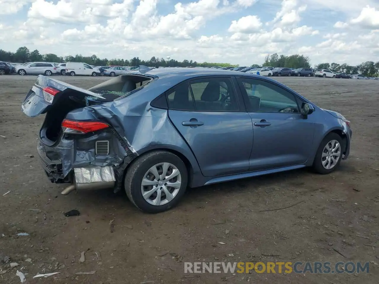 3 fotografías del automóvil dañado JTDEPRAE2LJ089567 TOYOTA COROLLA 2020