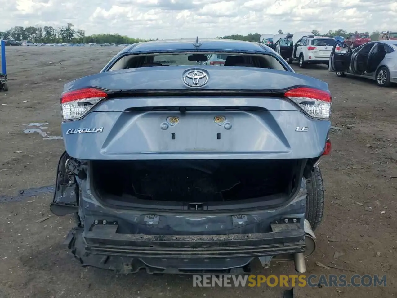 6 fotografías del automóvil dañado JTDEPRAE2LJ089567 TOYOTA COROLLA 2020