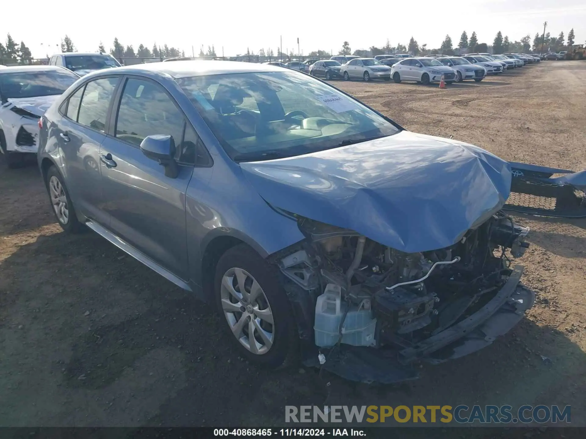 1 fotografías del automóvil dañado JTDEPRAE2LJ094834 TOYOTA COROLLA 2020