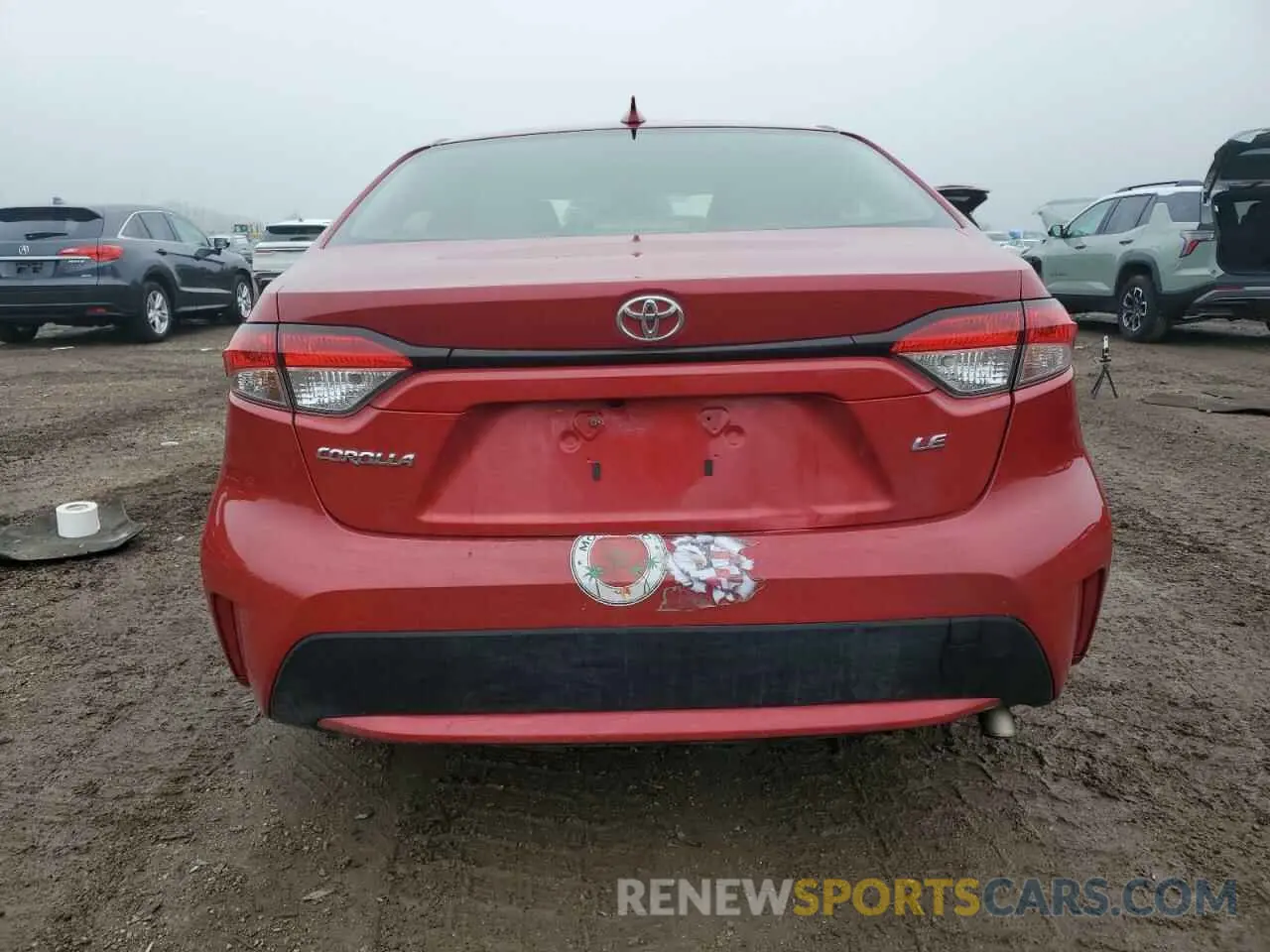 6 fotografías del automóvil dañado JTDEPRAE2LJ097569 TOYOTA COROLLA 2020