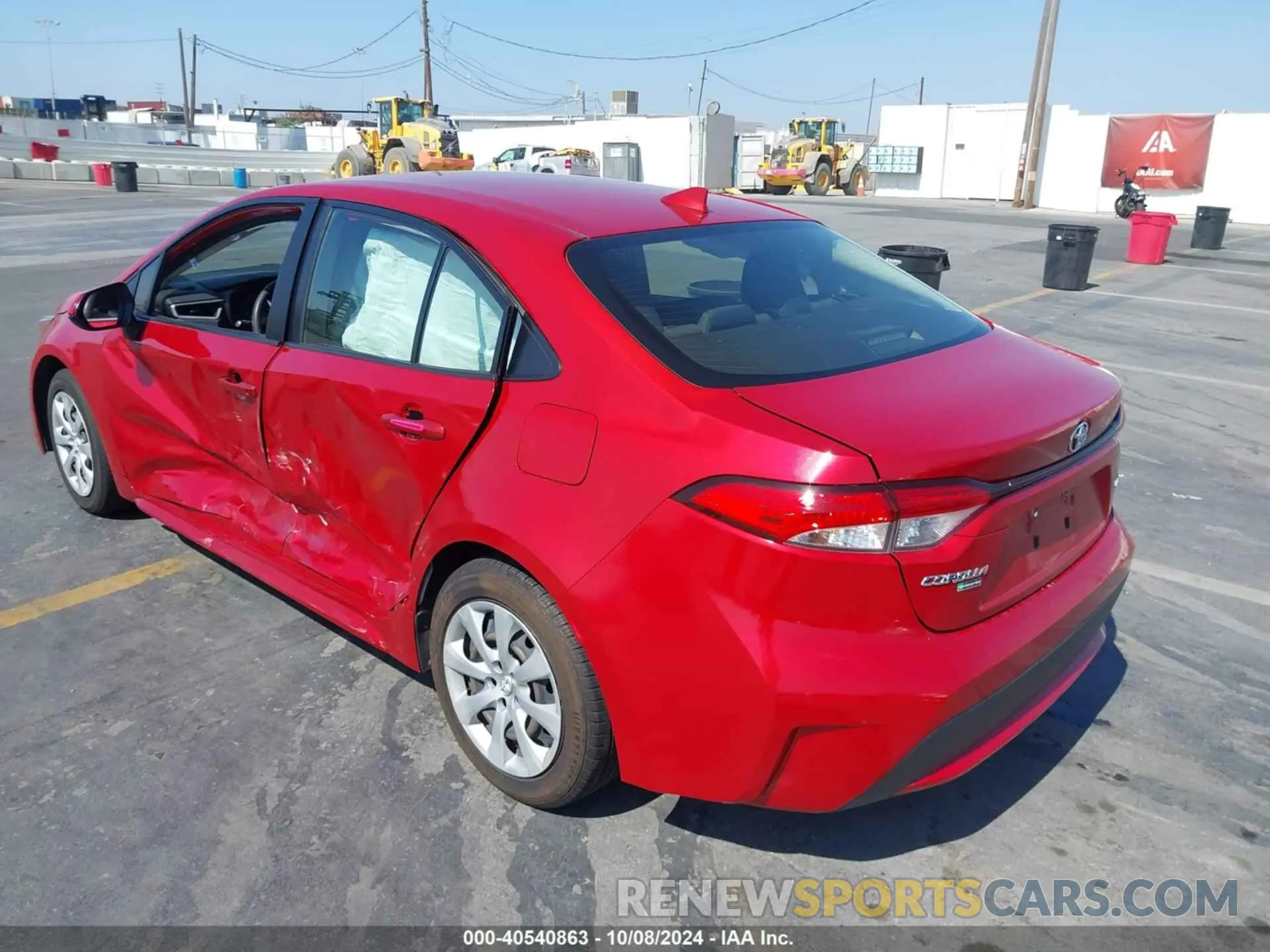 3 fotografías del automóvil dañado JTDEPRAE2LJ101197 TOYOTA COROLLA 2020