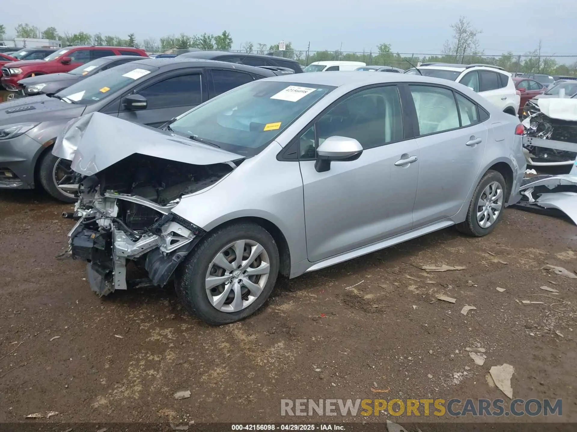 2 fotografías del automóvil dañado JTDEPRAE2LJ102365 TOYOTA COROLLA 2020