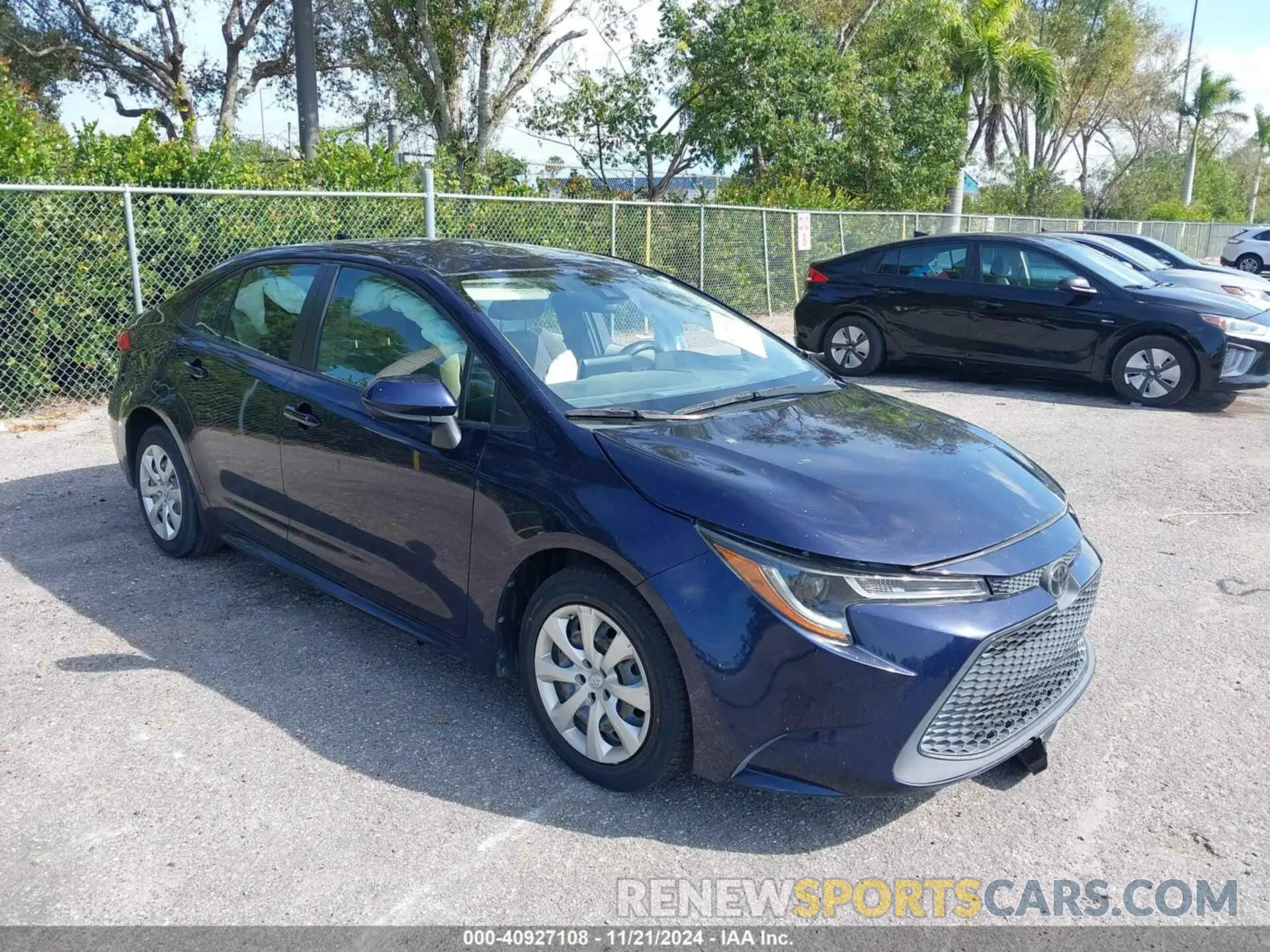 1 fotografías del automóvil dañado JTDEPRAE2LJ105816 TOYOTA COROLLA 2020