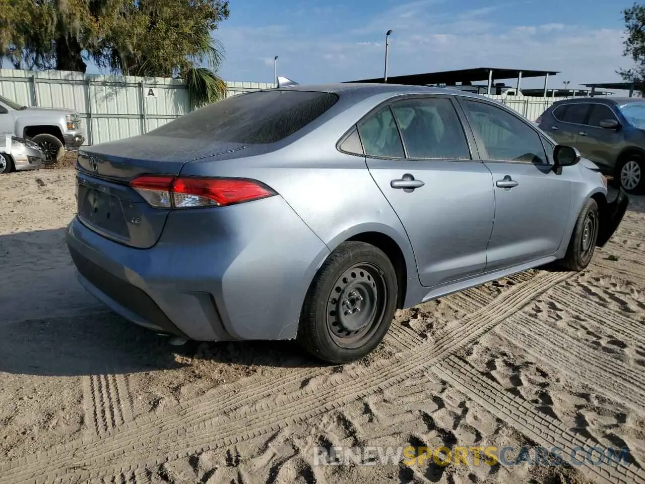 3 fotografías del automóvil dañado JTDEPRAE2LJ114693 TOYOTA COROLLA 2020