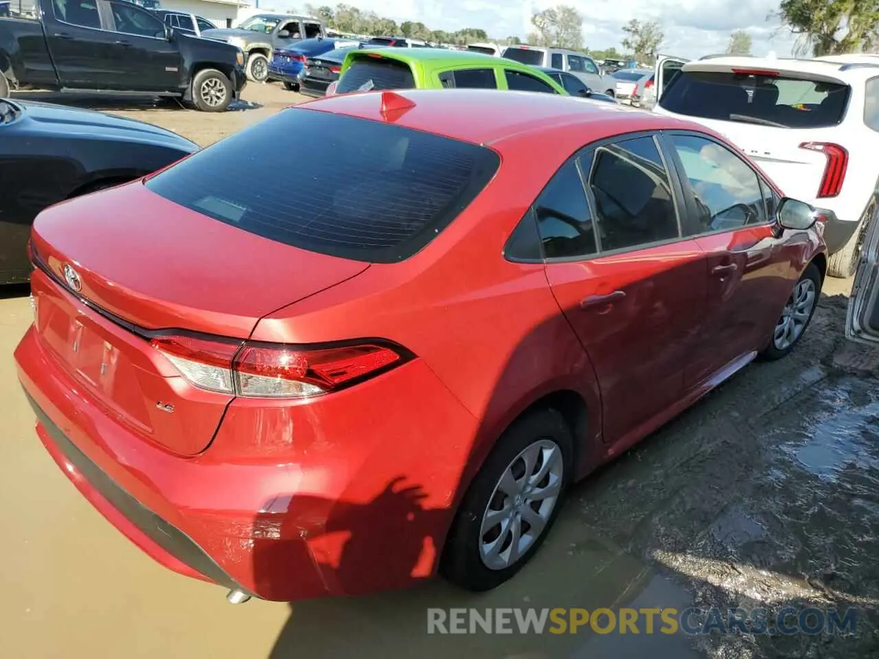 3 fotografías del automóvil dañado JTDEPRAE3LJ004266 TOYOTA COROLLA 2020