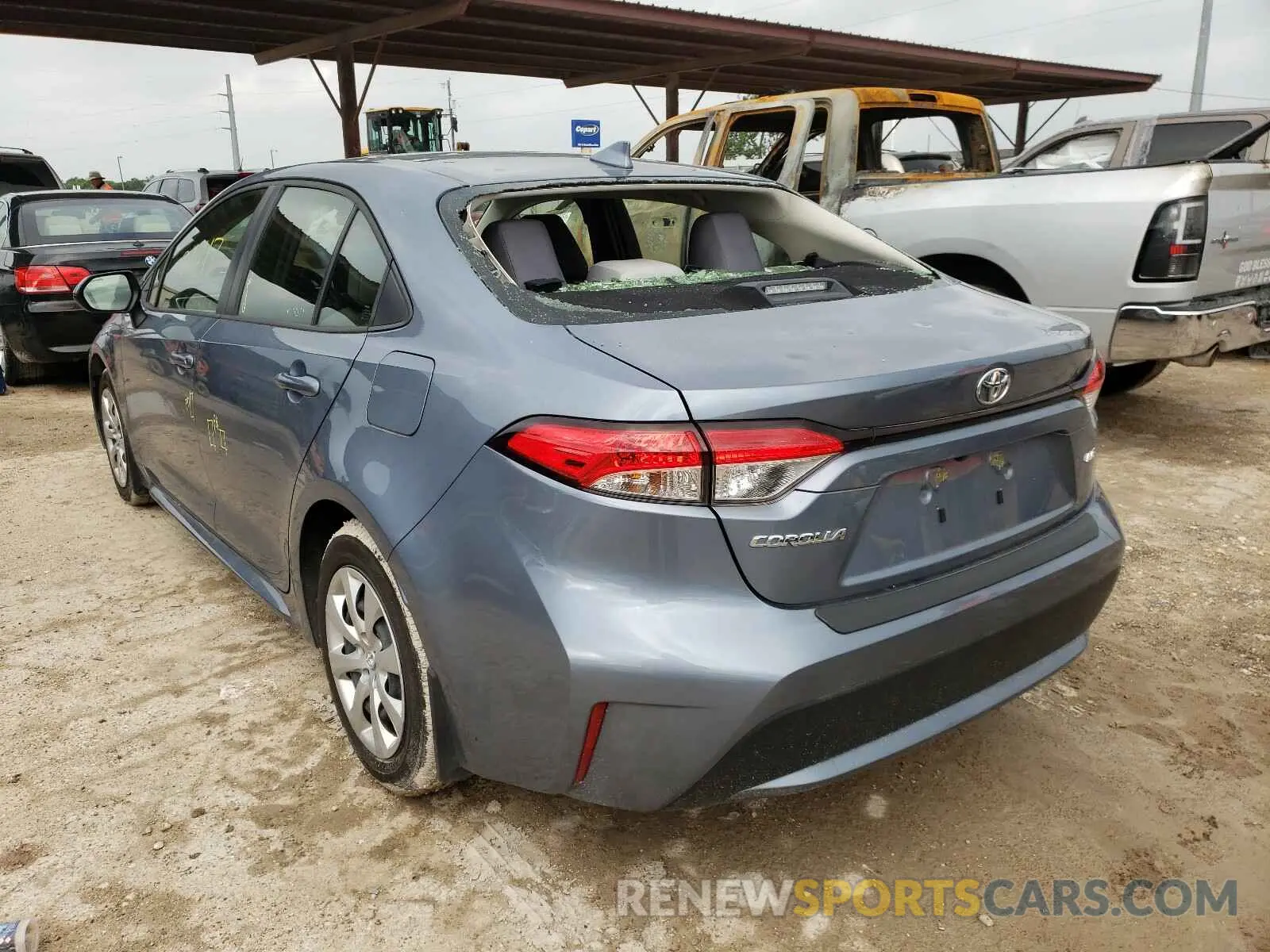 3 fotografías del automóvil dañado JTDEPRAE3LJ009015 TOYOTA COROLLA 2020