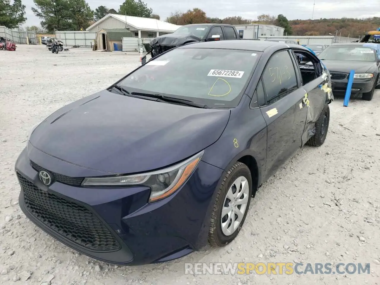 2 fotografías del automóvil dañado JTDEPRAE3LJ012240 TOYOTA COROLLA 2020